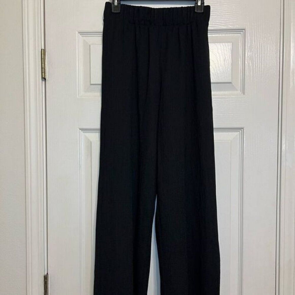 H&M Black Wide leg Pants Size S Like New Condition